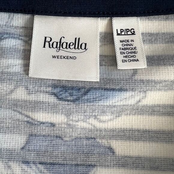 rafaella LP striped floral boat neck top - Picture 8 of 10